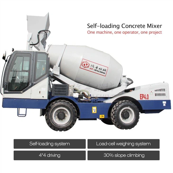 4m3 Камион за самозареждащ бетон миксер